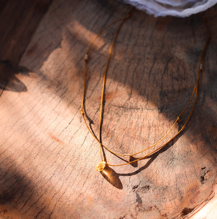 Drop of Honey Teardrop Layered Necklace
