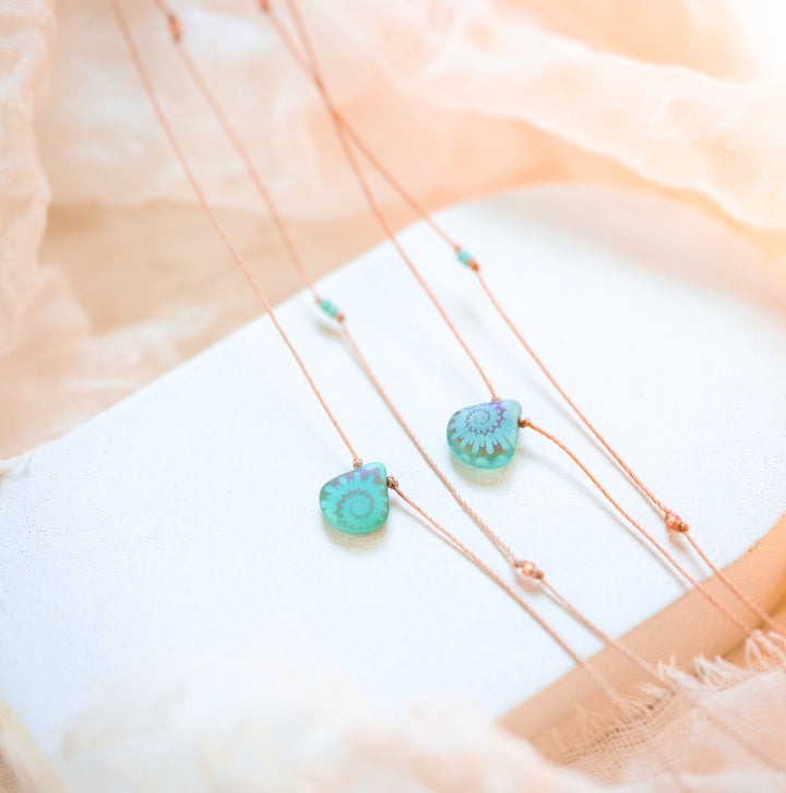DREAMLAND Blue Psychedelic Drop Layered Choker Necklace