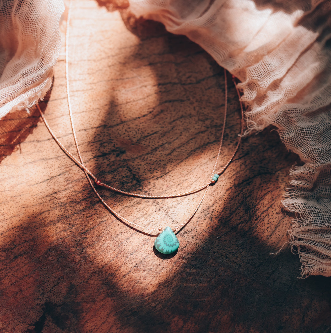 DREAMLAND Blue Psychedelic Drop Layered Choker Necklace