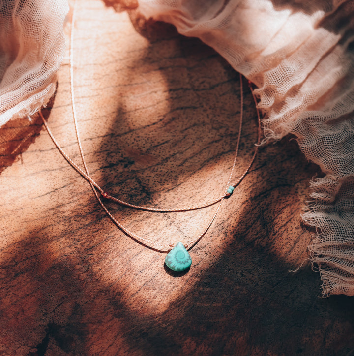 DREAMLAND Blue Psychedelic Drop Layered Choker Necklace