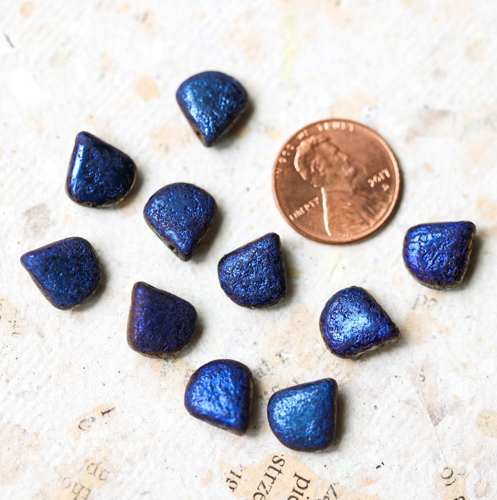NEBULA Edgy Blue Drop Layered Choker Necklace