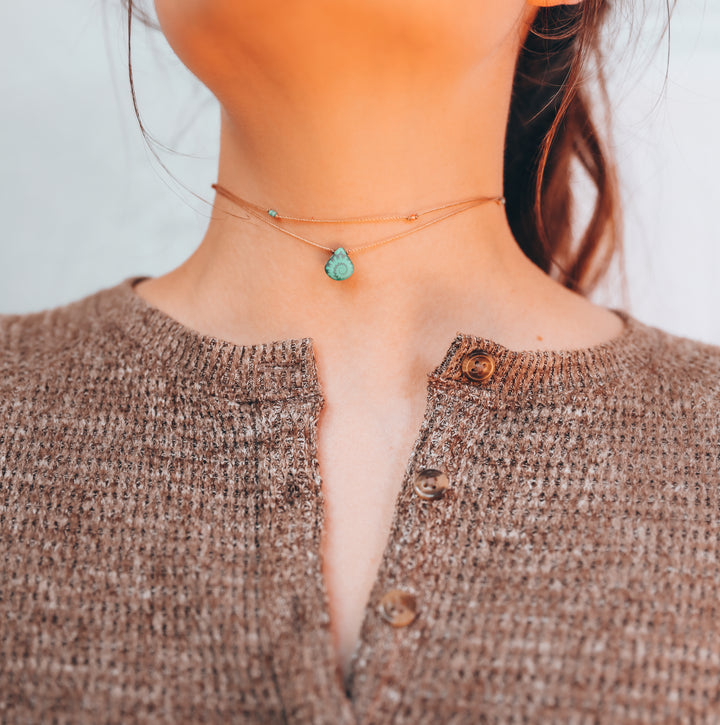 DREAMLAND Blue Psychedelic Drop Layered Choker Necklace