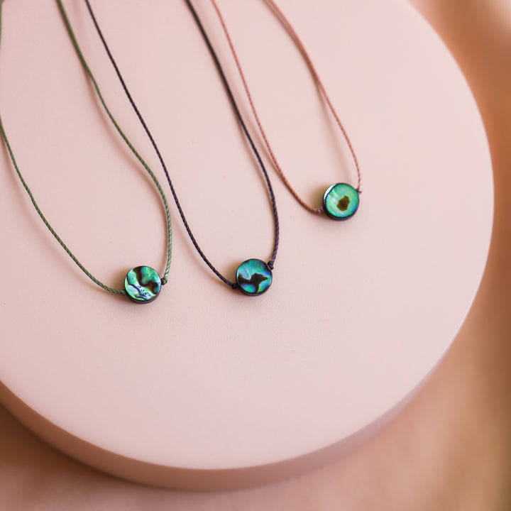 Ultra Dainty Abalone Necklace