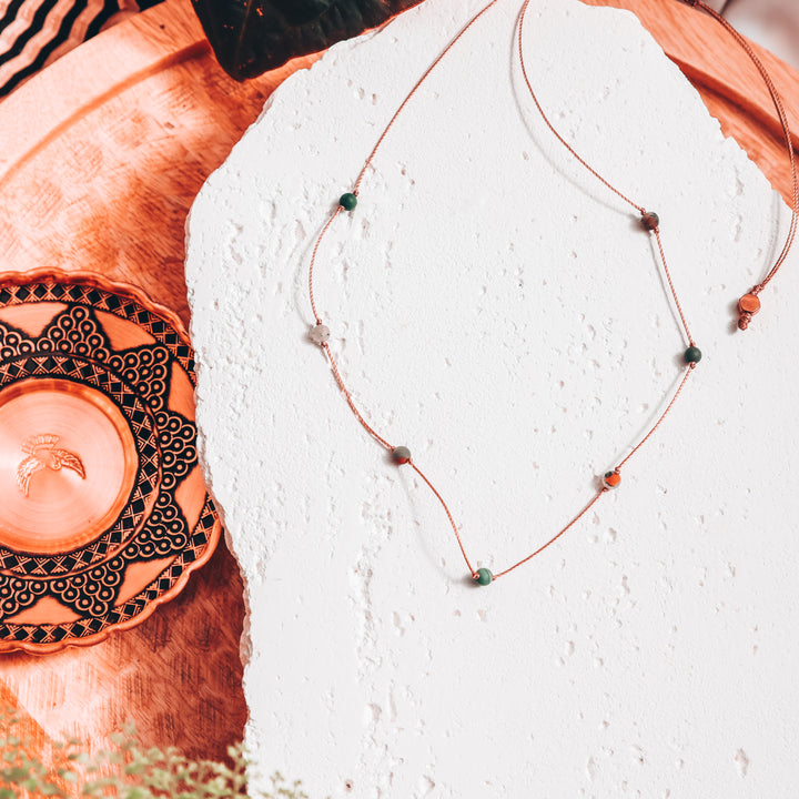 Beaded Bloodstone Choker