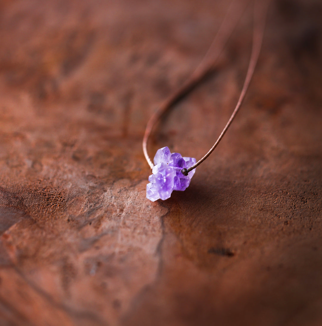 Moody Amethyst Crystal Necklace