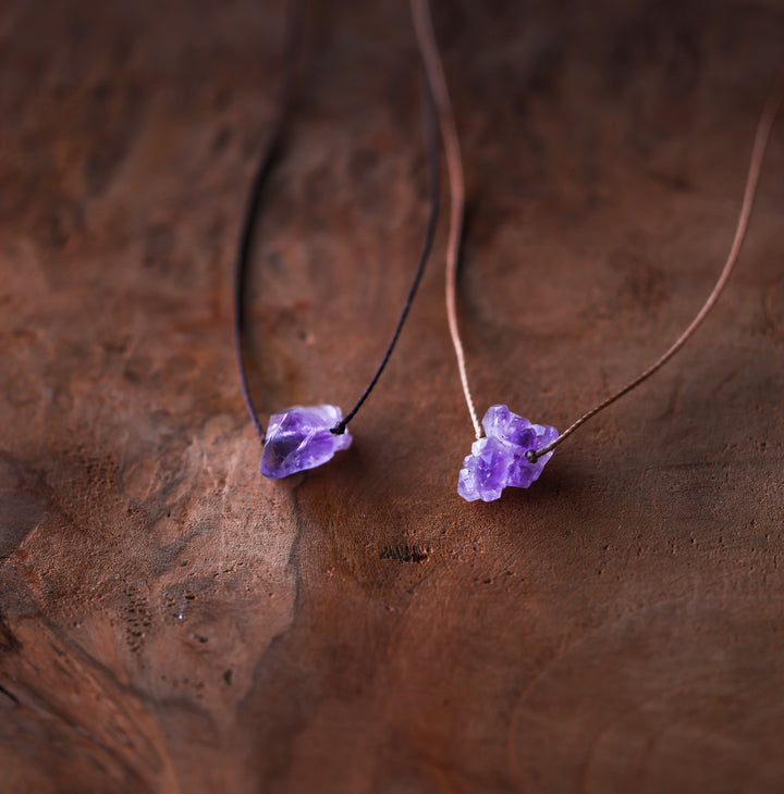 Moody Amethyst Crystal Necklace