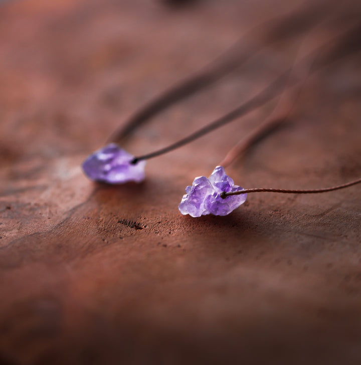 Moody Amethyst Crystal Necklace