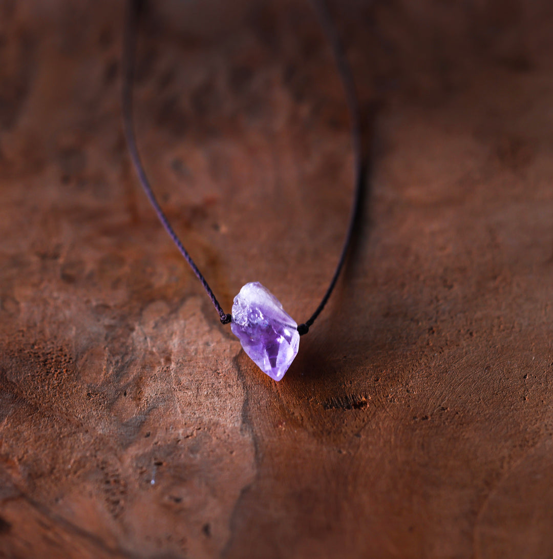 Moody Amethyst Crystal Necklace