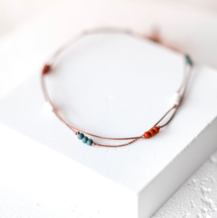 Festive Layered Waterproof Anklet