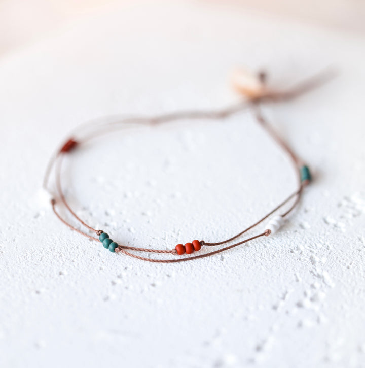 Festive Layered Waterproof Anklet