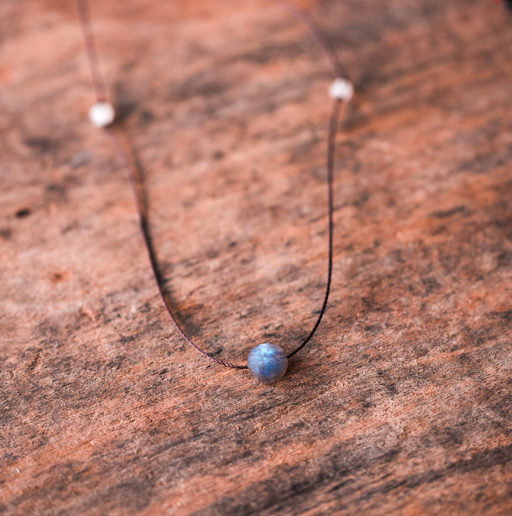 Twilight Labradorite & Moonstone Choker Necklace