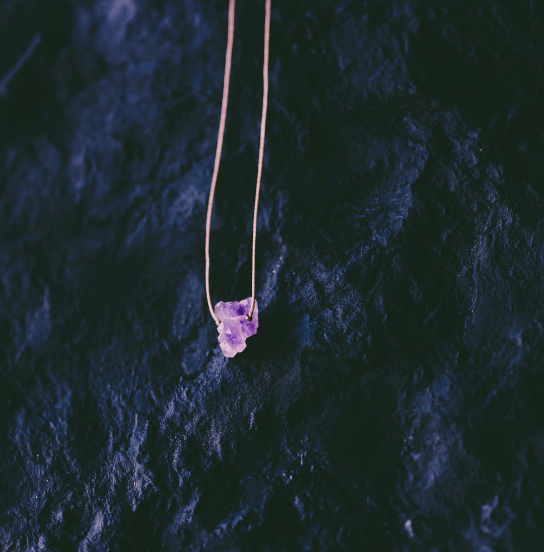 Moody Amethyst Crystal Necklace