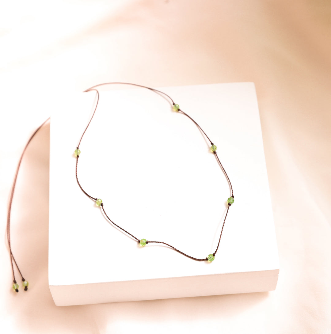 Dainty Peridot Choker Necklace