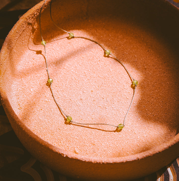 Dainty Peridot Choker Necklace