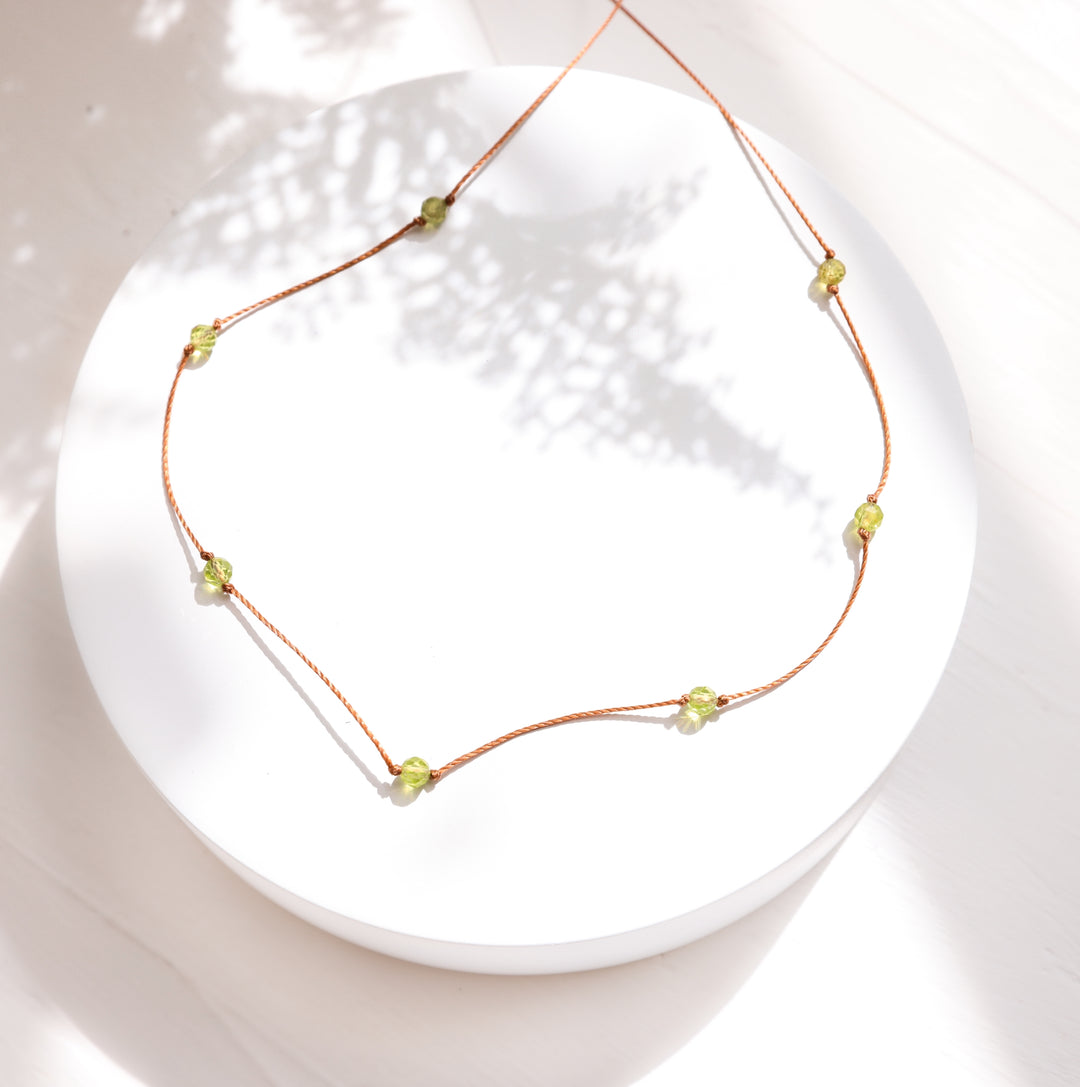 Dainty Peridot Choker Necklace