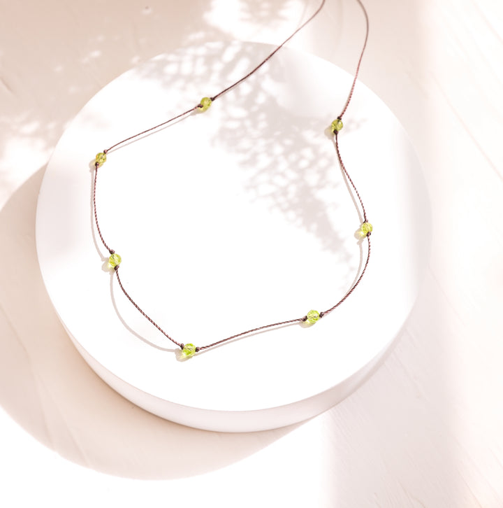 Dainty Peridot Choker Necklace