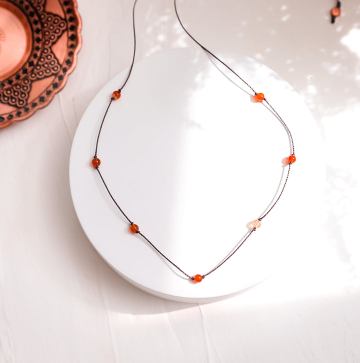 Beaded Carnelian Choker