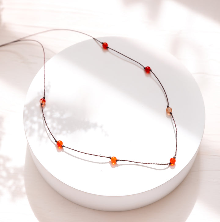 Beaded Carnelian Choker