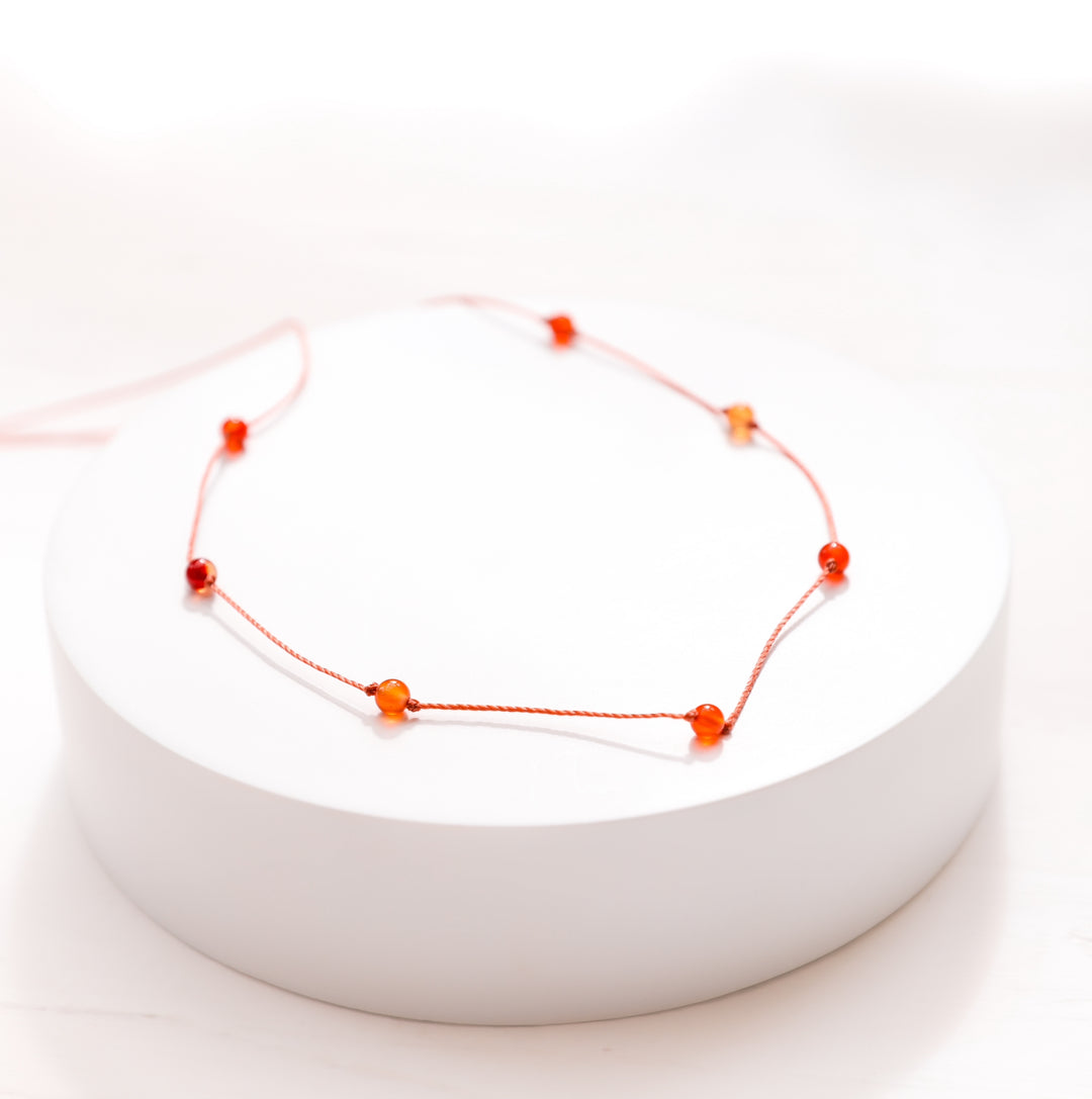 Beaded Carnelian Choker