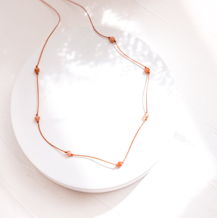 Beaded Sunstone Choker