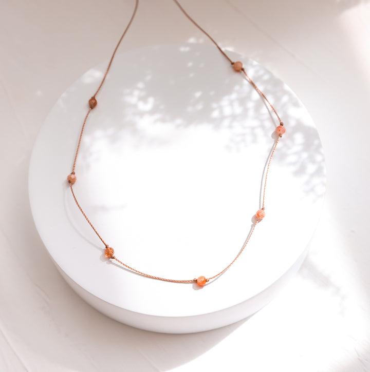 Beaded Sunstone Choker