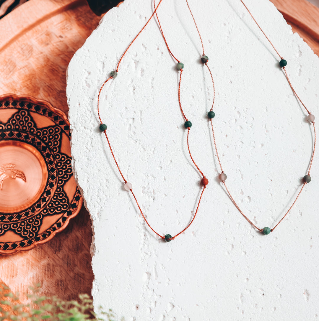 Beaded Bloodstone Choker