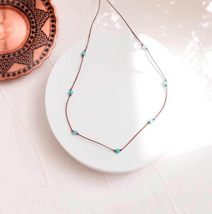 Amazonite Crystal Choker Necklace