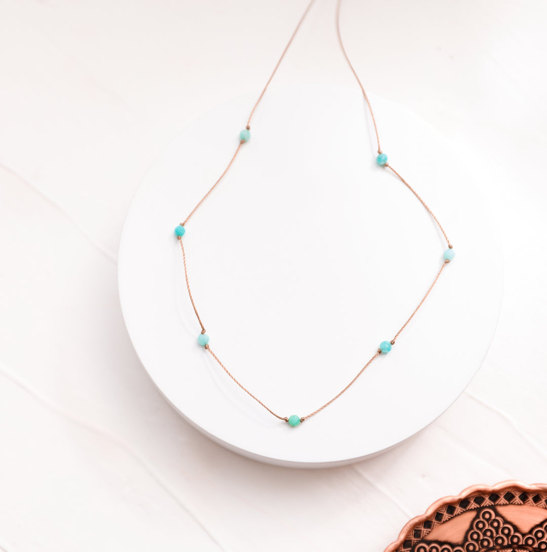 Amazonite Crystal Choker Necklace