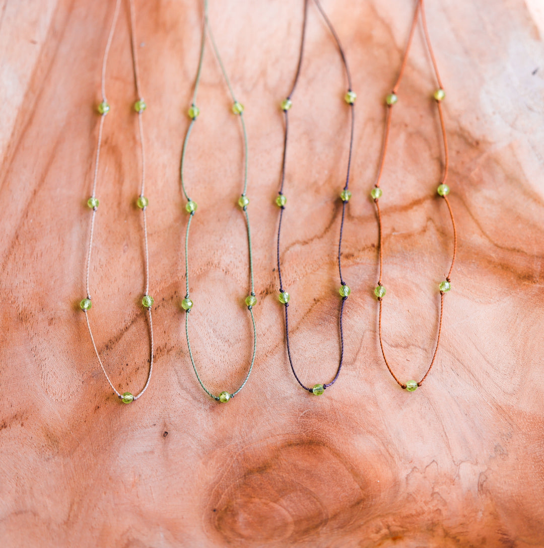 Dainty Peridot Choker Necklace