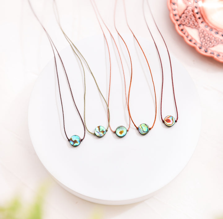 Ultra Dainty Abalone Necklace