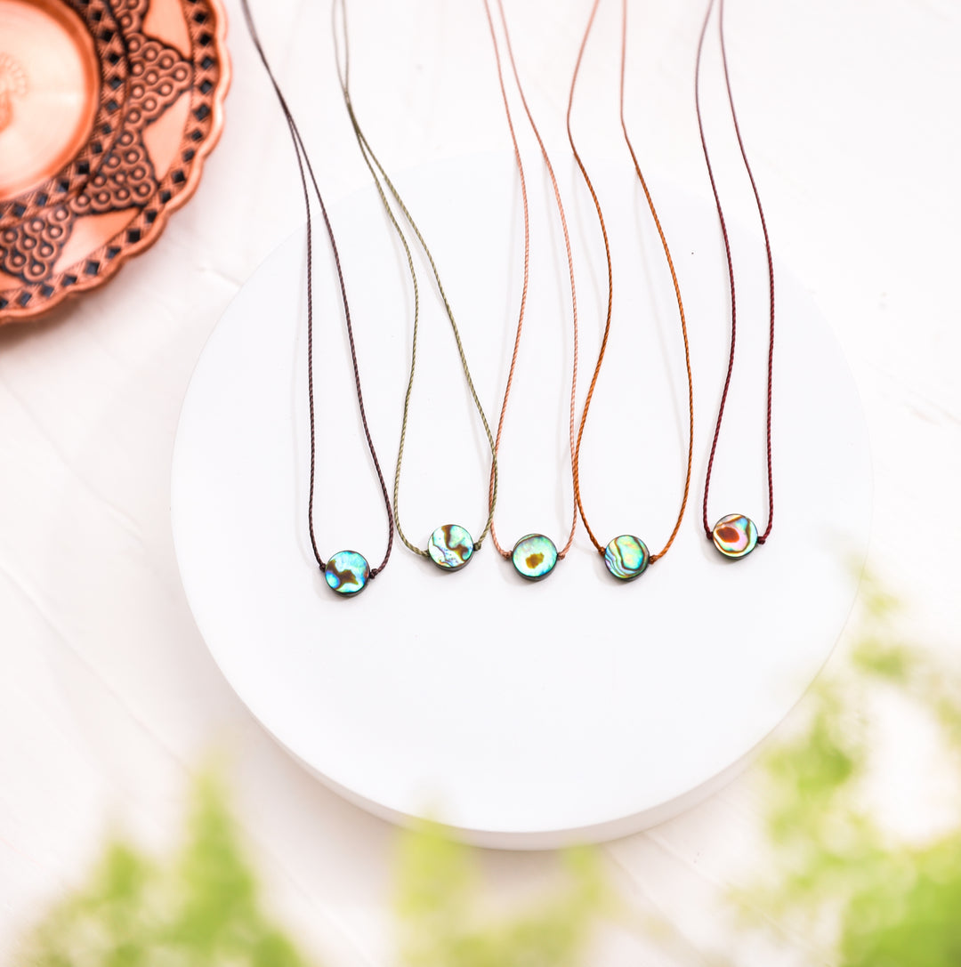 Ultra Dainty Abalone Necklace