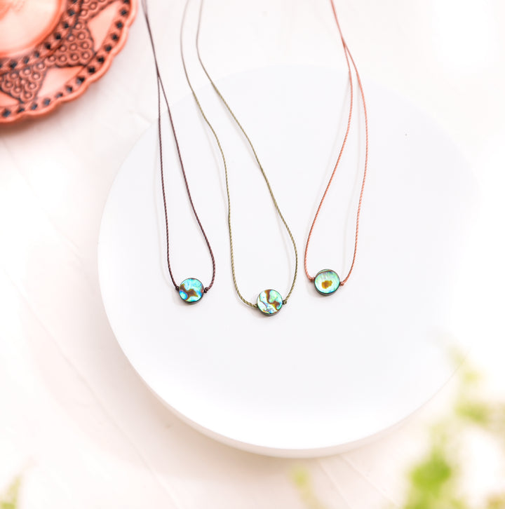 Ultra Dainty Abalone Necklace