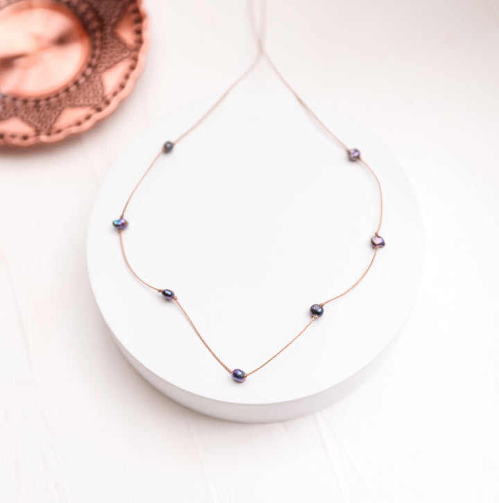 Blue Freshwater Pearl Choker