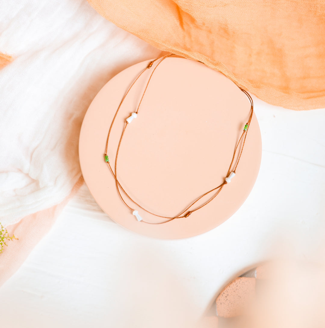 Layered Woodland Mushroom Necklace