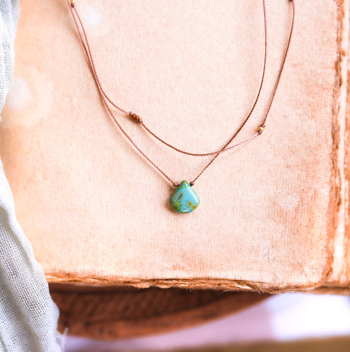 Earthy Drop Double Strand Choker