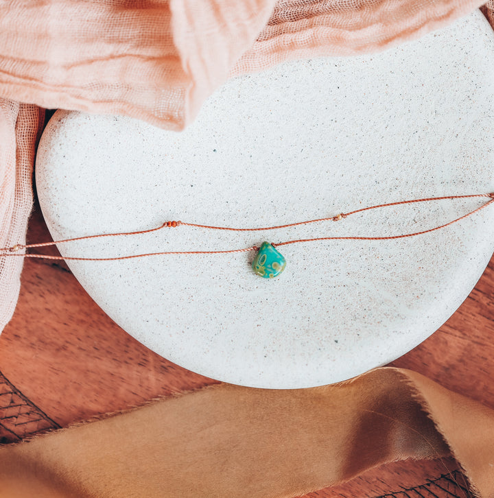 Earthy Drop Double Strand Choker