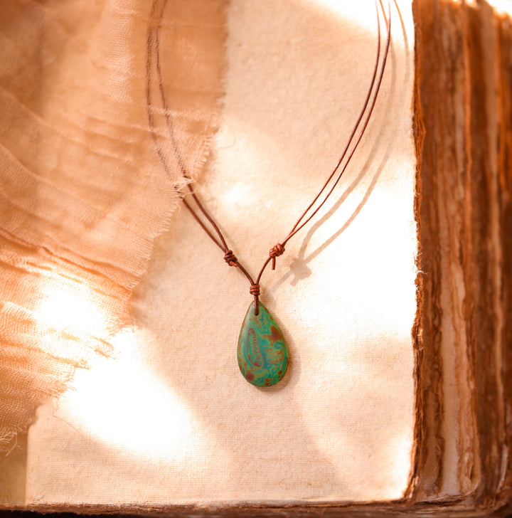 Abstract Earthy Pendant Necklace