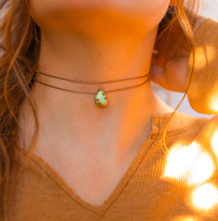 Earthy Drop Layered Necklace