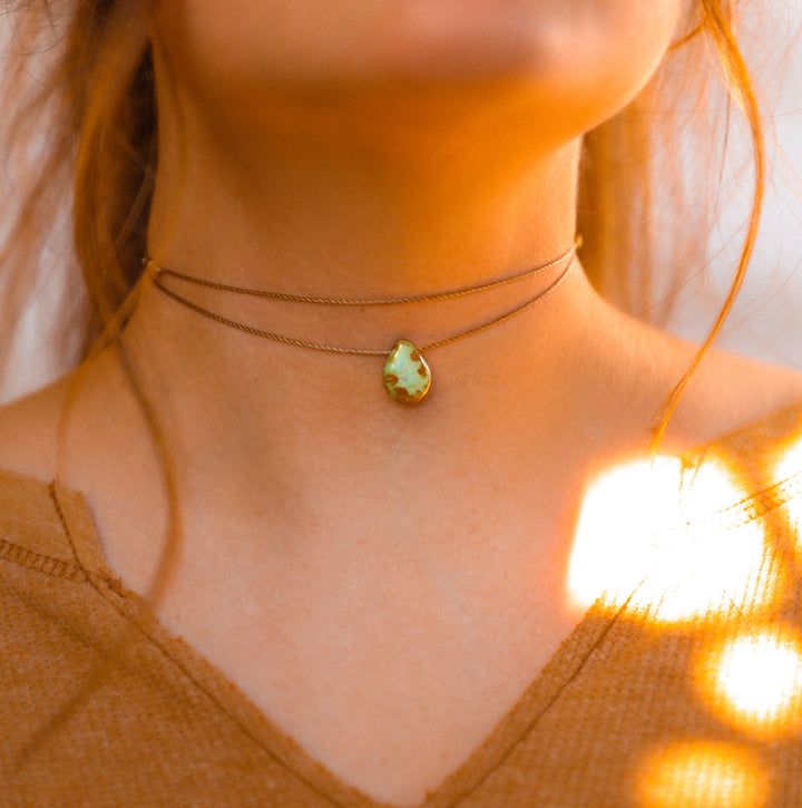 Earthy Drop Layered Necklace