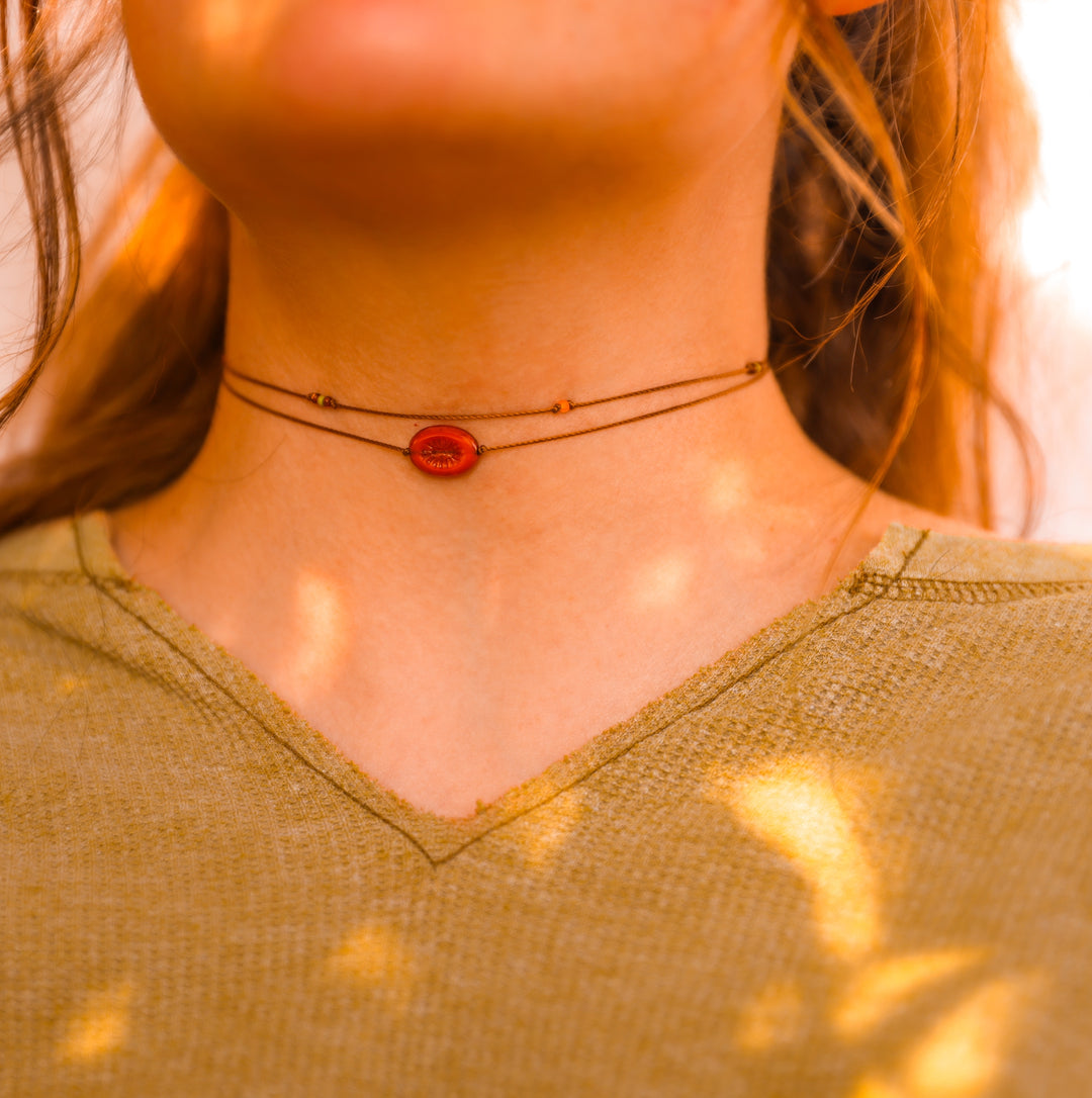 CALI SUN Flower Double Layered Choker