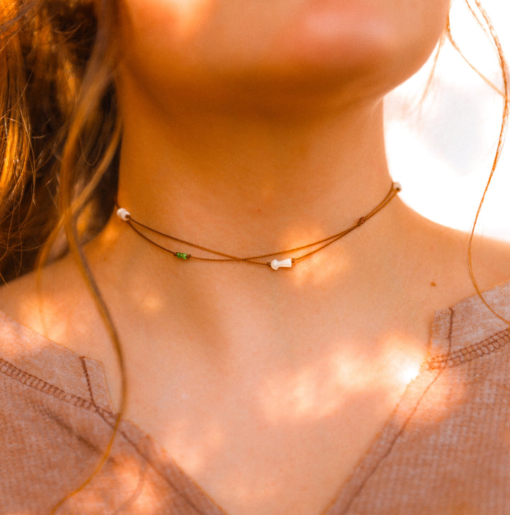 Layered Woodland Mushroom Necklace