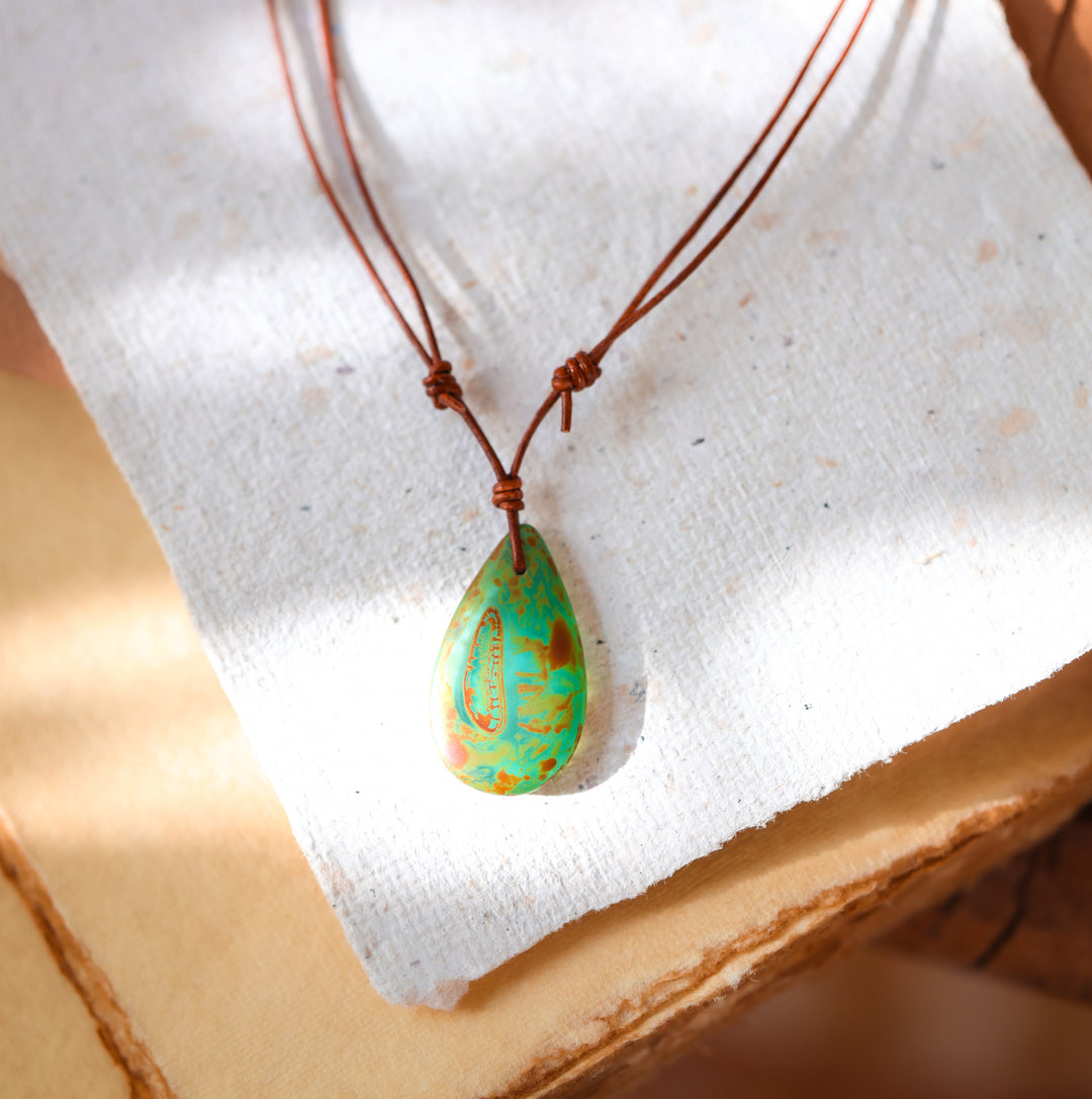 Abstract Earthy Pendant Necklace