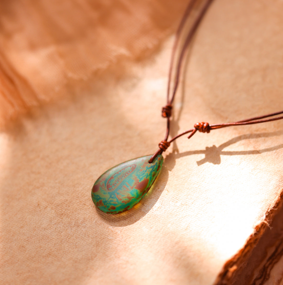 Abstract Earthy Pendant Necklace