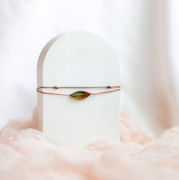 Earthy Glass Topaz Layered Choker