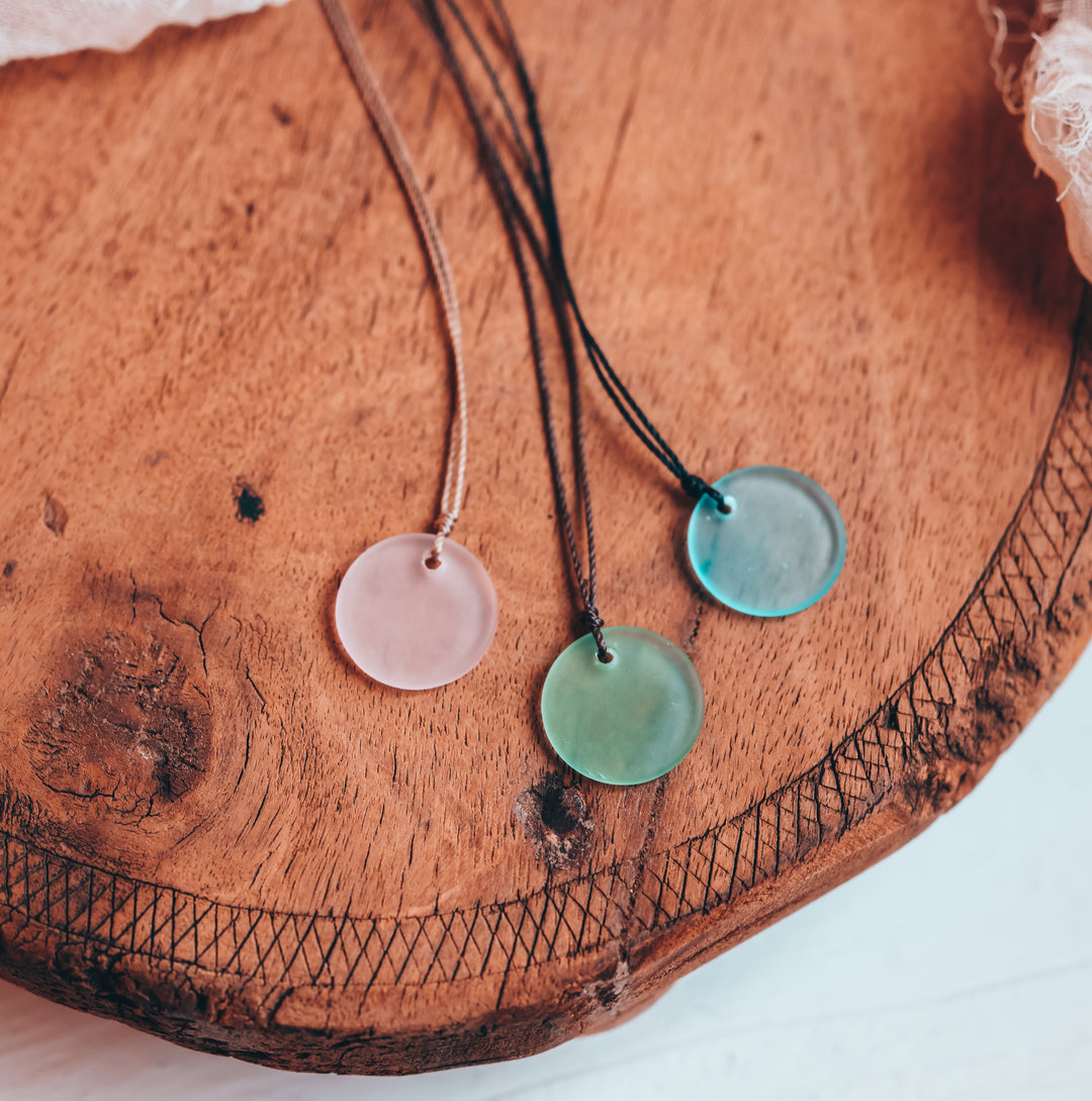 Sea Glass Coin Necklace