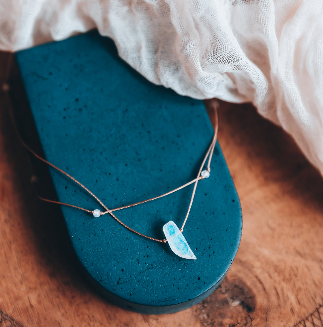 Ethereal Moonstone Layered Choker