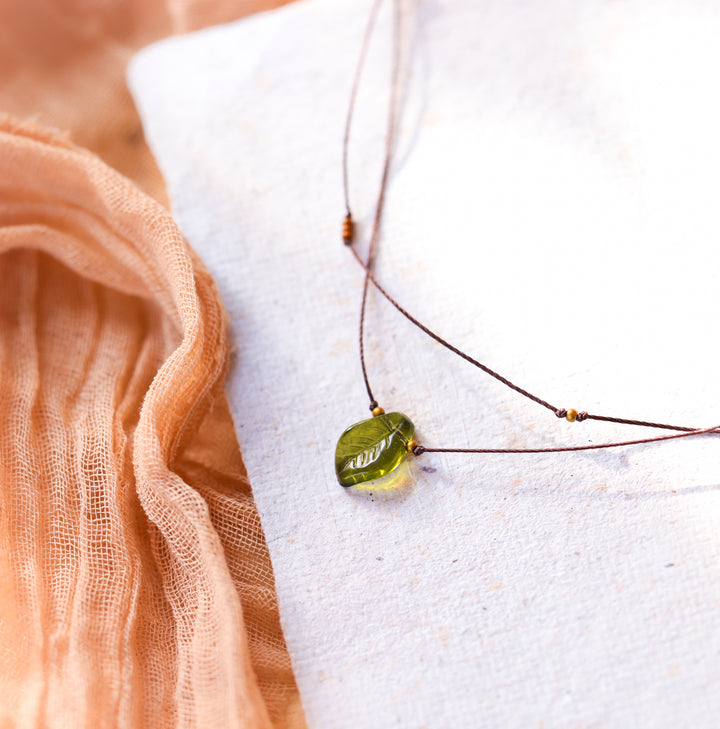 Hippie Leaf Layered Choker Necklace