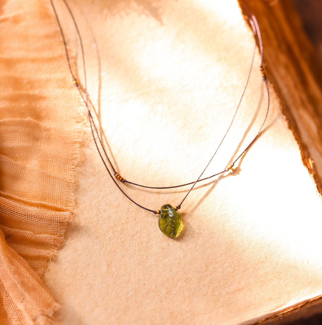 Hippie Leaf Layered Choker Necklace