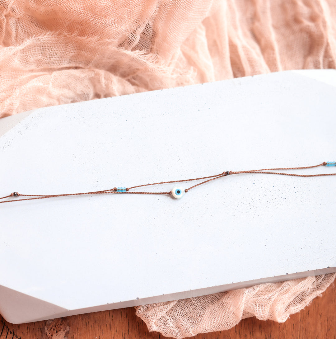 Dainty Turkish Evil Eye Choker Necklace