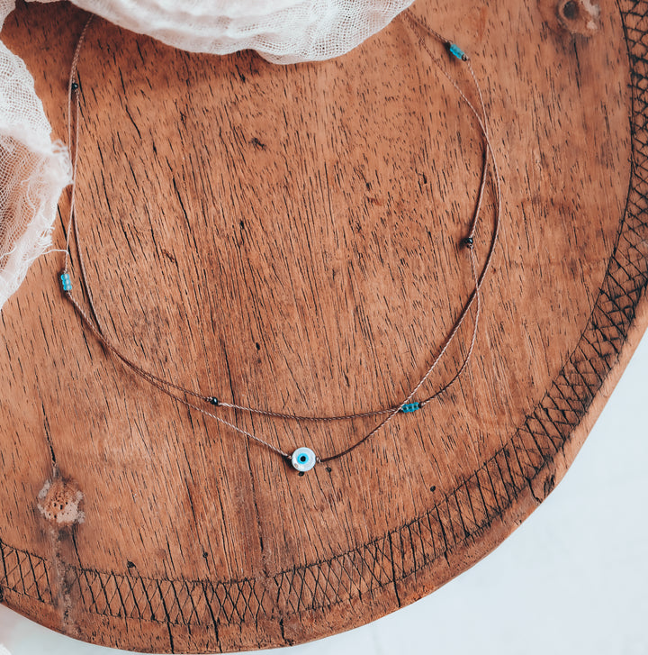 Dainty Turkish Evil Eye Choker Necklace